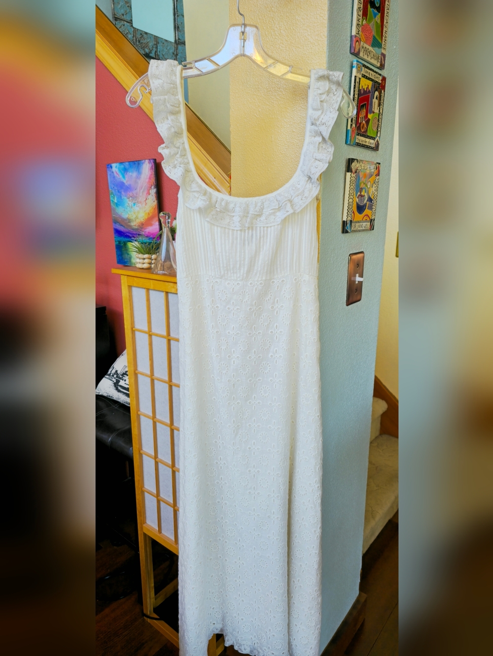 NWT Rixo Patsy Dress In Ivory eyelet Size US10 - Picture 10 of 17